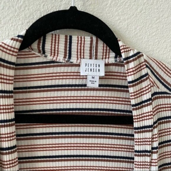 Evereve Peyton Jensen Jenny Striped Duster Cardigan - Picture 7 of 9